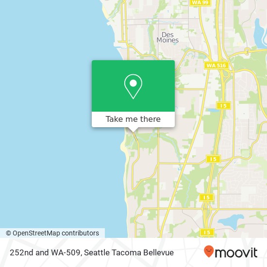 Mapa de 252nd and WA-509, Des Moines, WA 98198