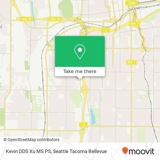 Kevin DDS Xu MS PS, 5038 Tacoma Mall Blvd map