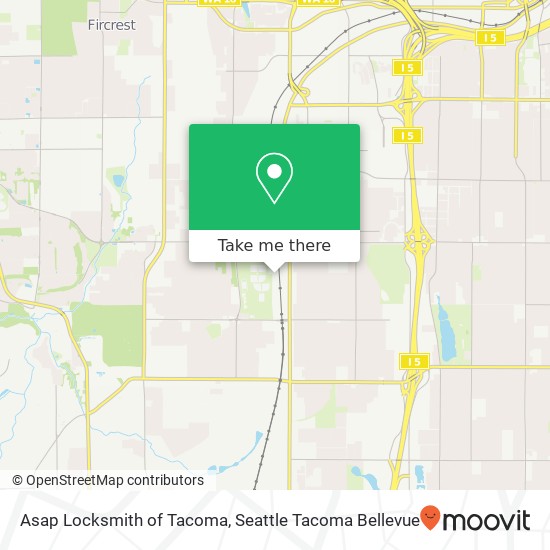 Mapa de Asap Locksmith of Tacoma, 3762 S 60th St