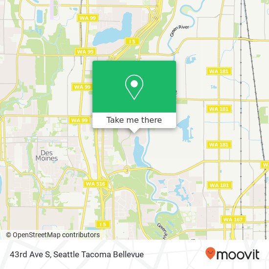 Mapa de 43rd Ave S, Kent, WA 98032