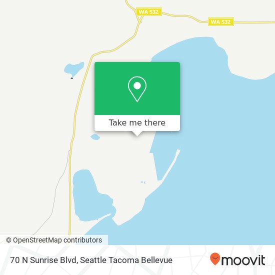 Mapa de 70 N Sunrise Blvd, Camano Island, WA 98282