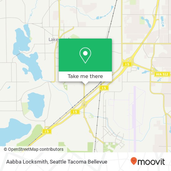 Mapa de Aabba Locksmith, 11311 Bridgeport Way SW Lakewood, WA 98499
