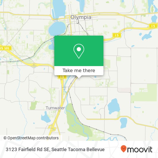 Mapa de 3123 Fairfield Rd SE, Tumwater, WA 98501