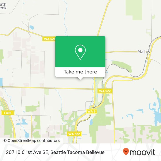 Mapa de 20710 61st Ave SE, Bothell, WA 98021