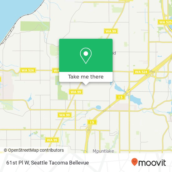 Mapa de 61st Pl W, Lynnwood, WA 98036