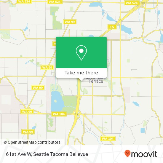 Mapa de 61st Ave W, Mountlake Terrace, WA 98043