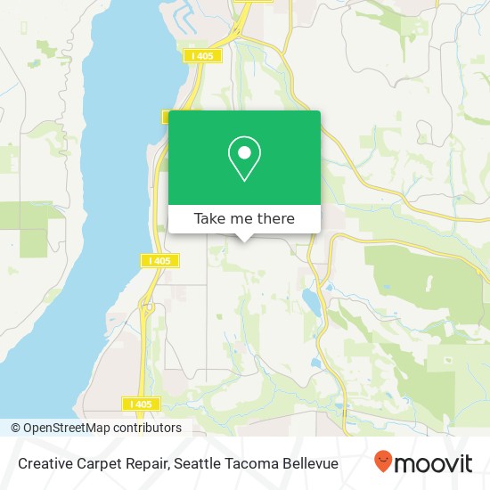 Mapa de Creative Carpet Repair, 7015 121st Pl SE