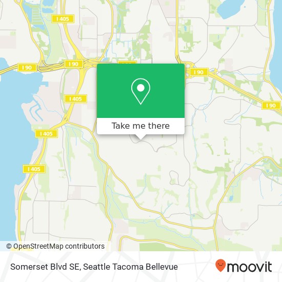 Mapa de Somerset Blvd SE, Bellevue, WA 98006