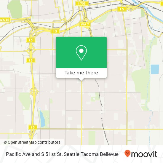 Pacific Ave and S 51st St, Tacoma, WA 98408 map