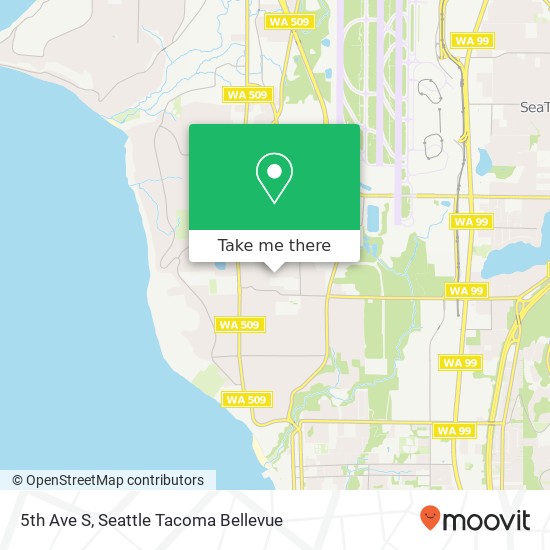 5th Ave S, Des Moines (SEATAC), WA 98148 map