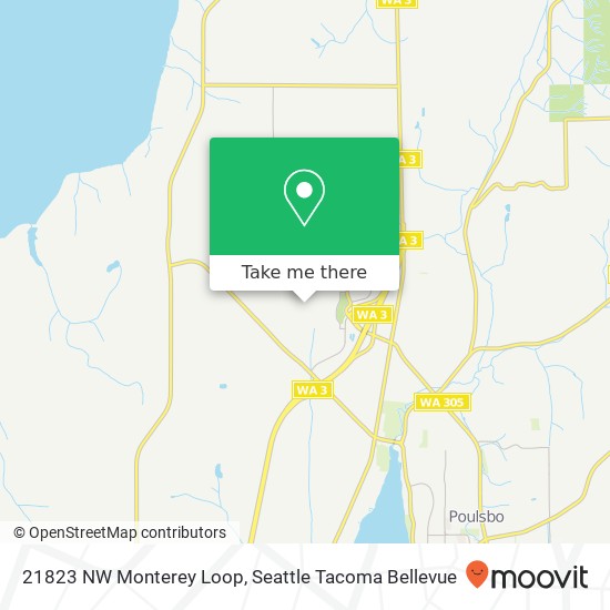 Mapa de 21823 NW Monterey Loop, Poulsbo, WA 98370