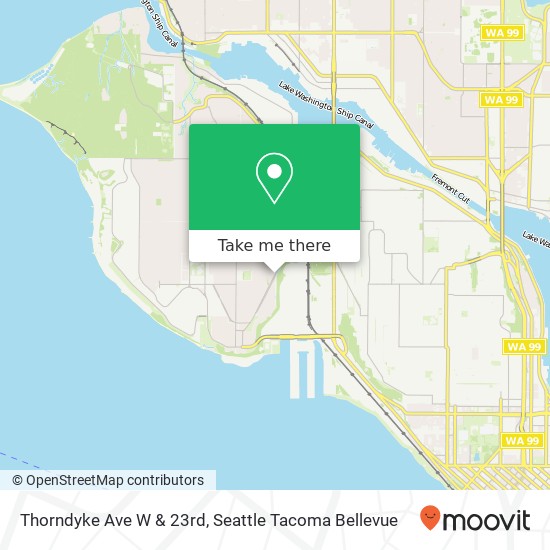 Thorndyke Ave W & 23rd, Seattle, WA 98199 map