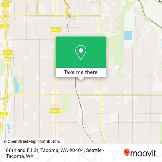 66th and E I St, Tacoma, WA 98404 map