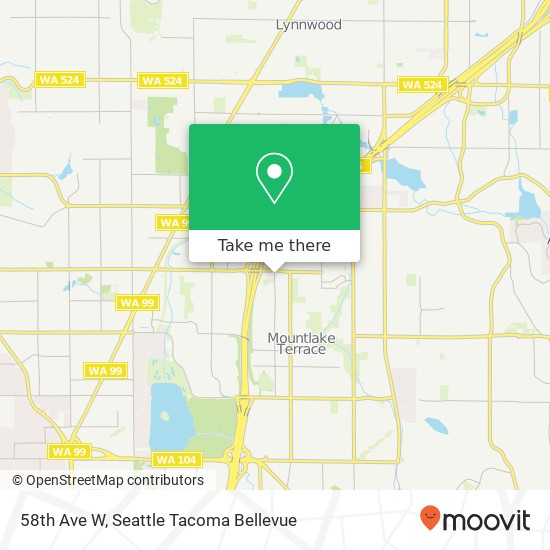 Mapa de 58th Ave W, Mountlake Terrace, WA 98043