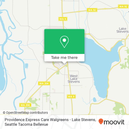 Providence Express Care Walgreens - Lake Stevens, 718 91st Ave NE map