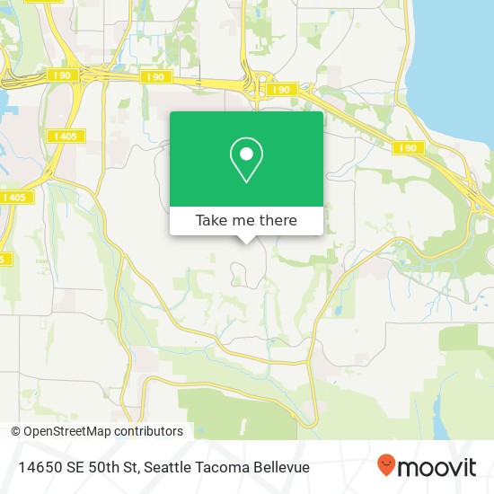 Mapa de 14650 SE 50th St, Bellevue, WA 98006