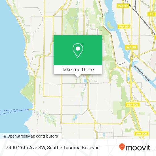 Mapa de 7400 26th Ave SW, Seattle, WA 98106