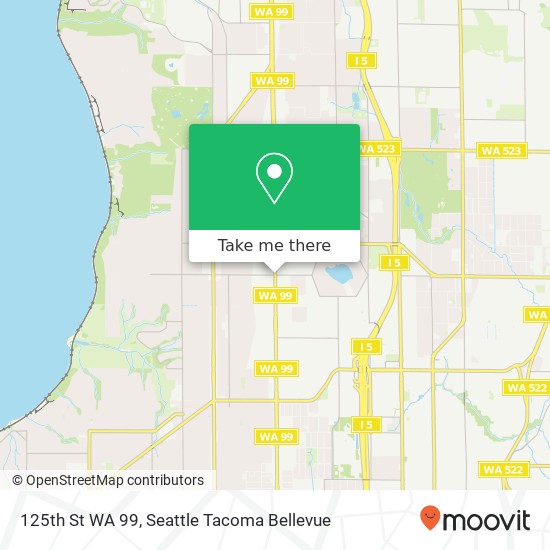 Mapa de 125th St WA 99, Seattle, WA 98133