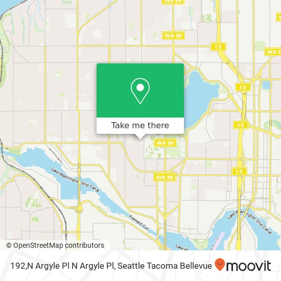 Mapa de 192,N Argyle Pl N Argyle Pl, Seattle, WA 98103