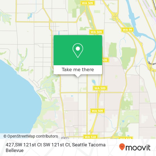 Mapa de 427,SW 121st Ct SW 121st Ct, Seattle, WA 98146