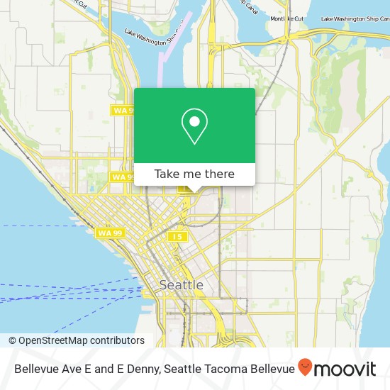 Mapa de Bellevue Ave E and E Denny, Seattle, WA 98122