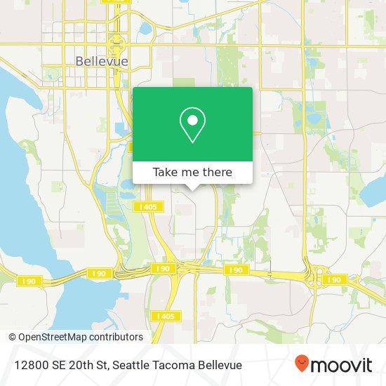 Mapa de 12800 SE 20th St, Bellevue, WA 98005