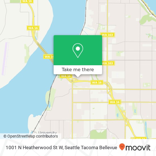 1001 N Heatherwood St W, Tacoma, WA 98406 map