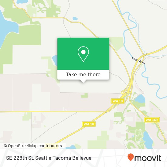 Mapa de SE 228th St, Maple Valley (FOUR CORNERS), WA 98038