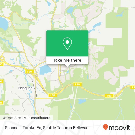 Mapa de Shanna L Tomko Ea, 1186 NE Park Dr Issaquah, WA 98029