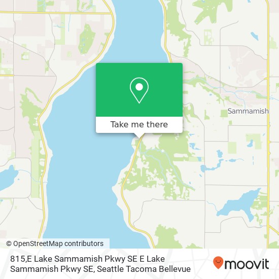 Mapa de 815,E Lake Sammamish Pkwy SE E Lake Sammamish Pkwy SE, Sammamish, WA 98075