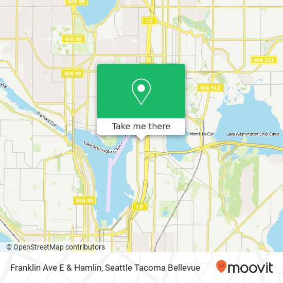 Mapa de Franklin Ave E & Hamlin, Seattle, WA 98102