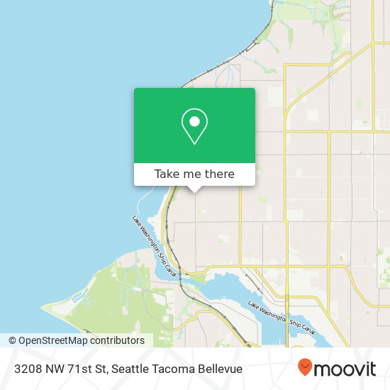 Mapa de 3208 NW 71st St, Seattle, WA 98117