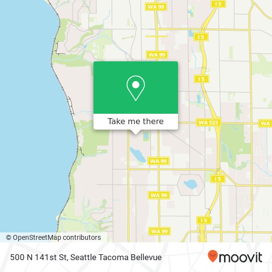 Mapa de 500 N 141st St, Seattle, WA 98133