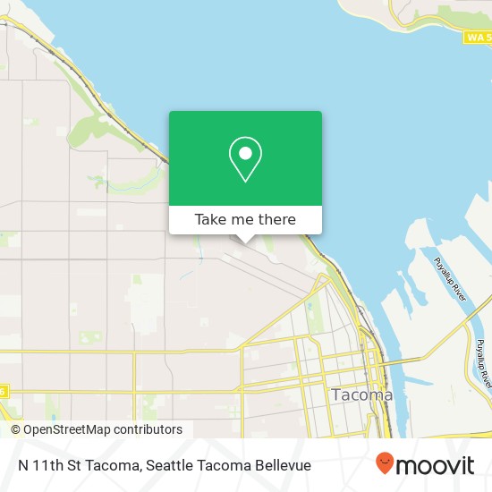 Mapa de N 11th St Tacoma, Tacoma, WA 98403