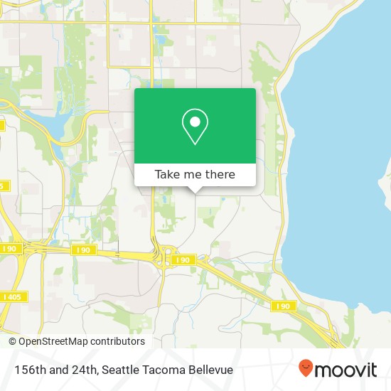 Mapa de 156th and 24th, Bellevue, WA 98008