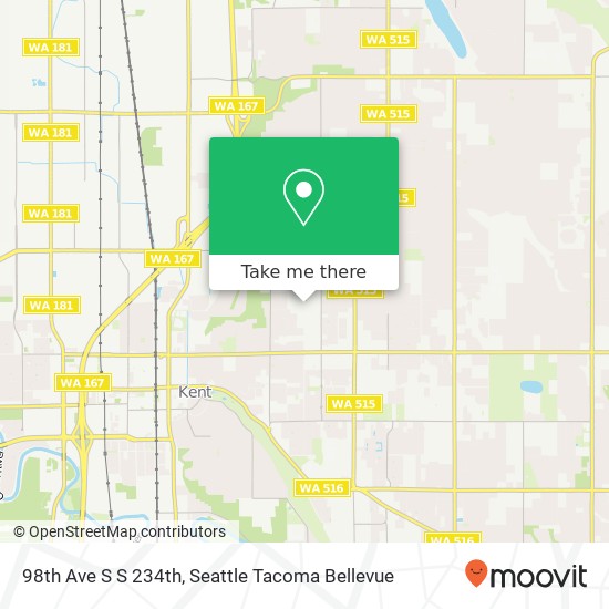 Mapa de 98th Ave S S 234th, Kent, WA 98031