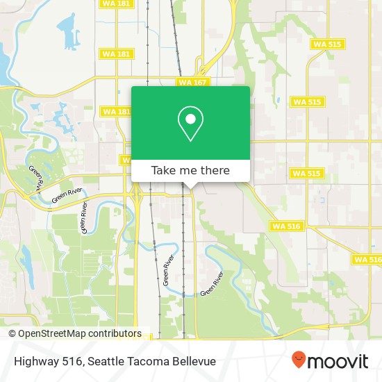 Mapa de Highway 516, Kent, WA 98032