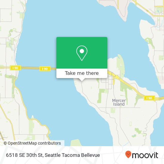 Mapa de 6518 SE 30th St, Mercer Island, WA 98040