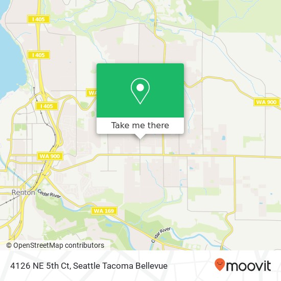 Mapa de 4126 NE 5th Ct, Renton, WA 98059