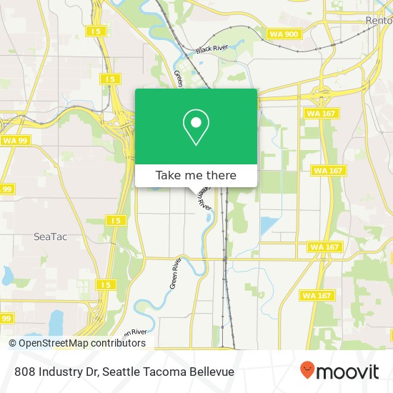 Mapa de 808 Industry Dr, Tukwila, WA 98188