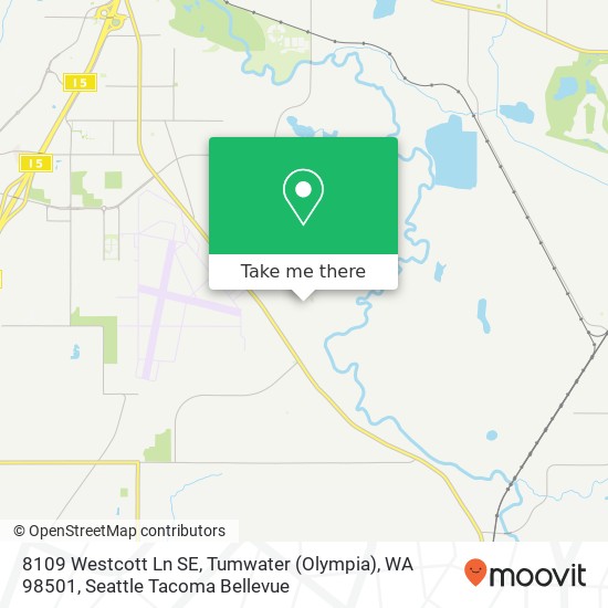 8109 Westcott Ln SE, Tumwater (Olympia), WA 98501 map