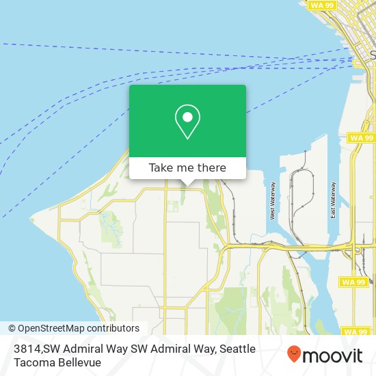 Mapa de 3814,SW Admiral Way SW Admiral Way, Seattle, WA 98126