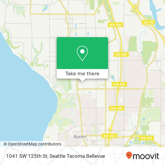 Mapa de 1041 SW 125th St, Seattle, WA 98146