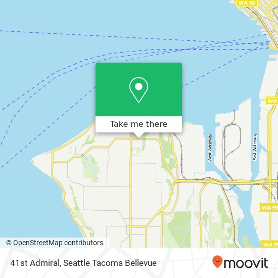 Mapa de 41st Admiral, Seattle, WA 98116