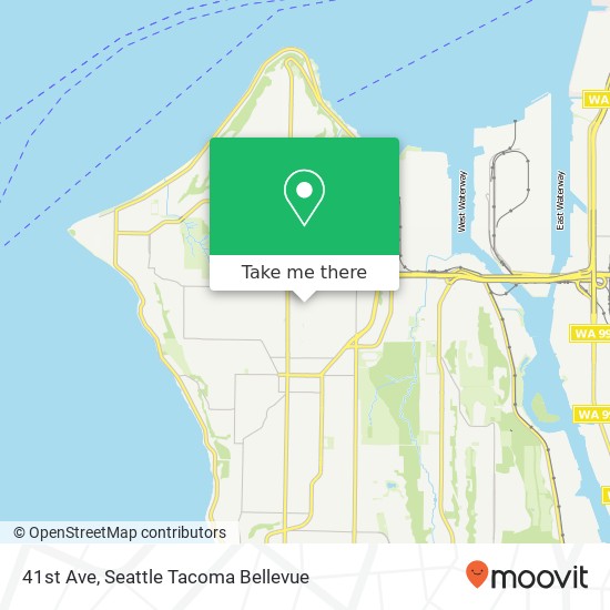 Mapa de 41st Ave, Seattle, WA 98116