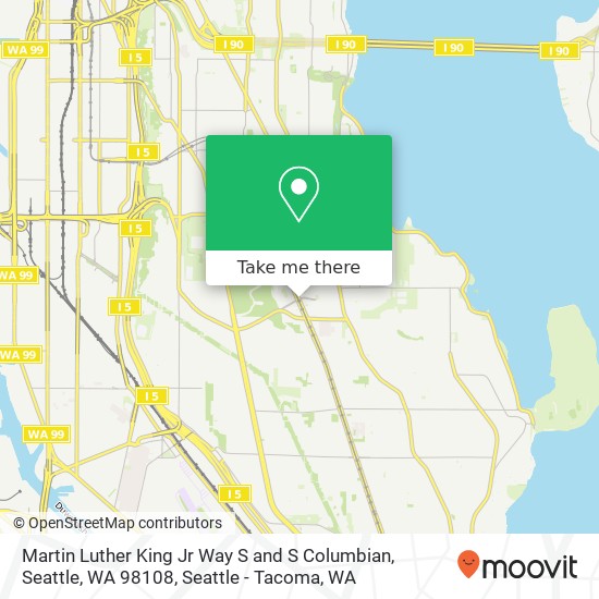 Mapa de Martin Luther King Jr Way S and S Columbian, Seattle, WA 98108