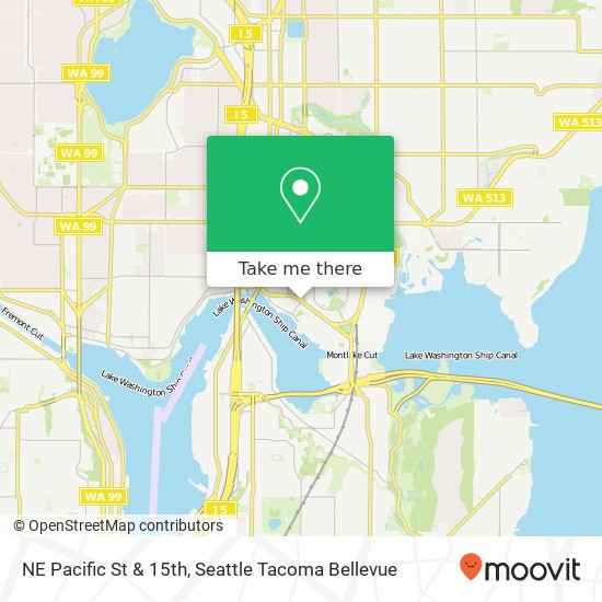 NE Pacific St & 15th, Seattle, WA 98105 map