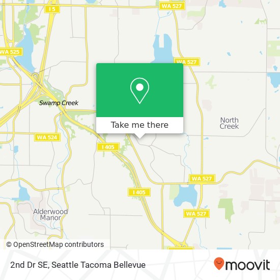 Mapa de 2nd Dr SE, Bothell, WA 98012