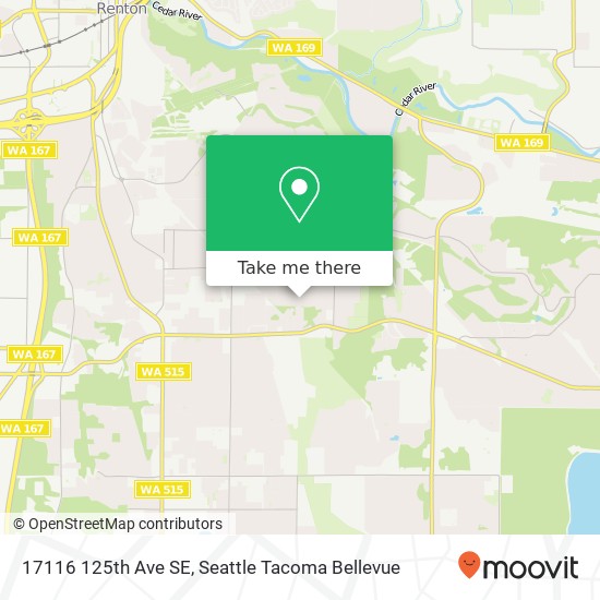 Mapa de 17116 125th Ave SE, Renton, WA 98058