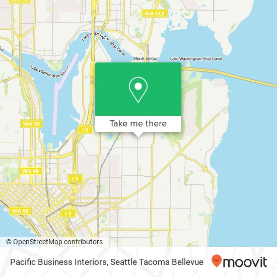 Mapa de Pacific Business Interiors, 1108 19th Ave E